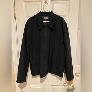 YMLA Midnight Black Structured Elegant Shirt Jacket NWOT